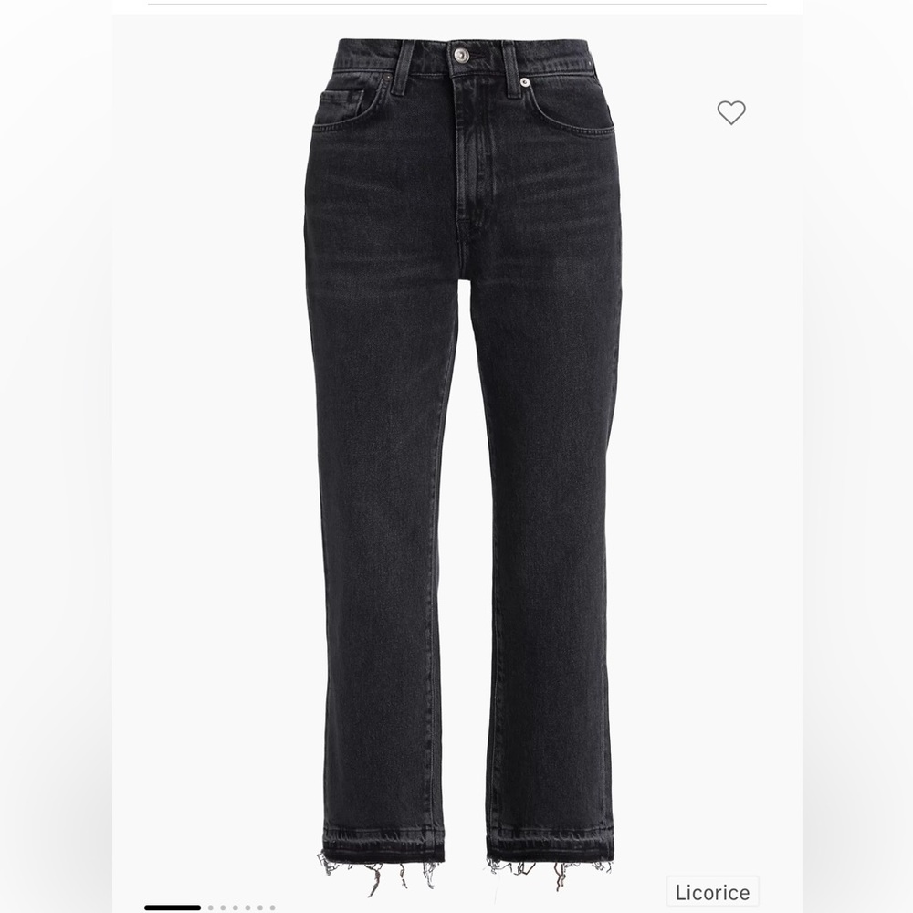 Logan High-Rise Stretch Straight-Leg Cropped Released-Hem Jeans